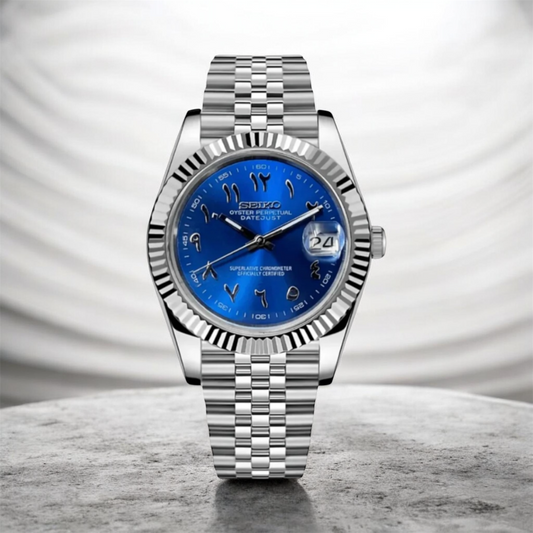 Blue Arabic Date Just Mod