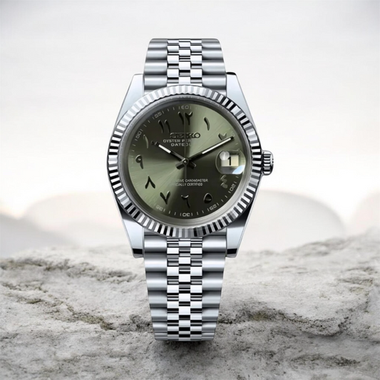 Olive Green Arabic Date Just Mod