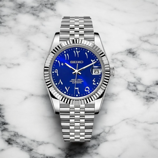 Blue Arabic Date Just Mod