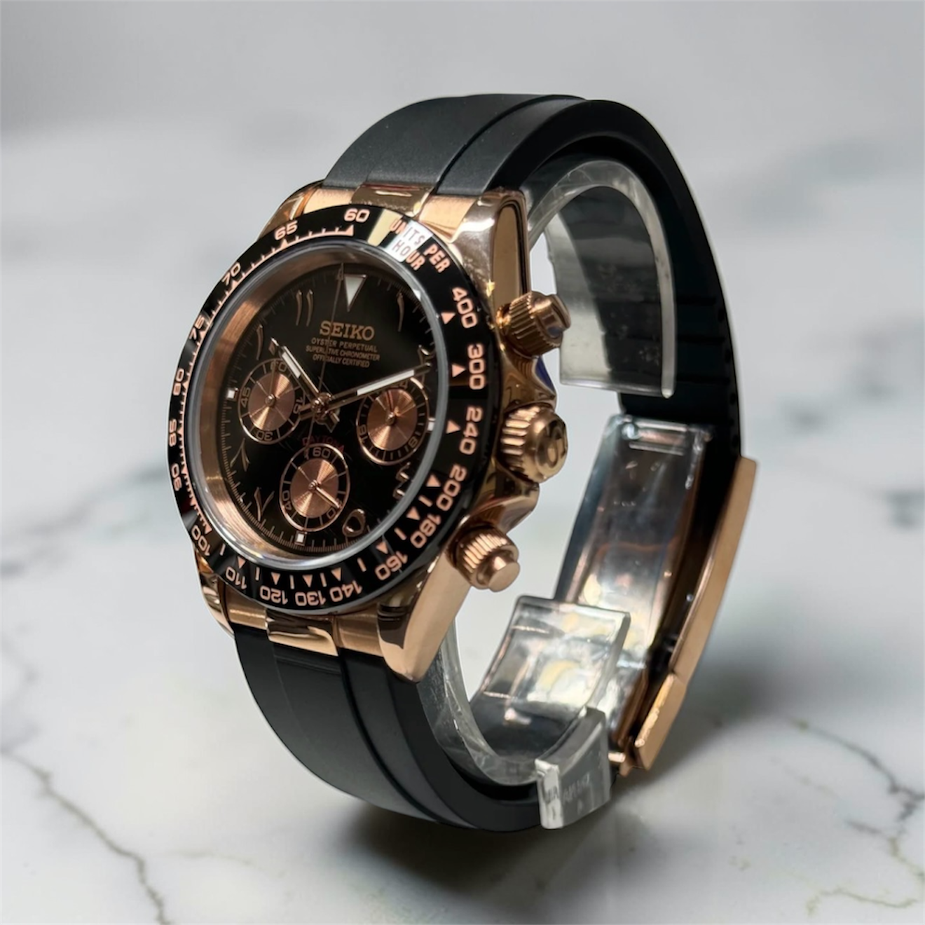 Rose/Black Chronograph